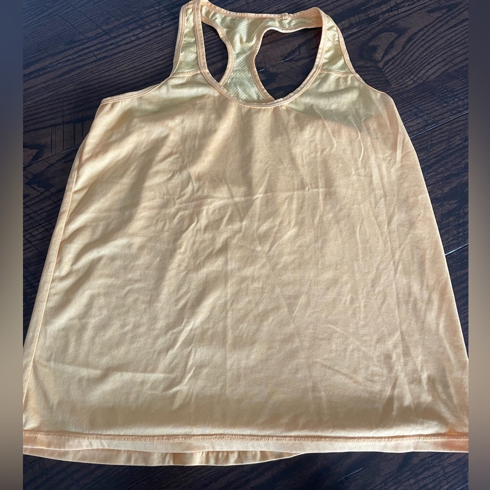 Orange athletic tank top
